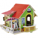 Dream Villa - Casuta din lemn cu mobilier de dormitor